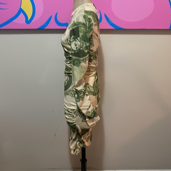 Moschino Couture Stretch Wool Dollar Bill Dress - Picture 9 of 16